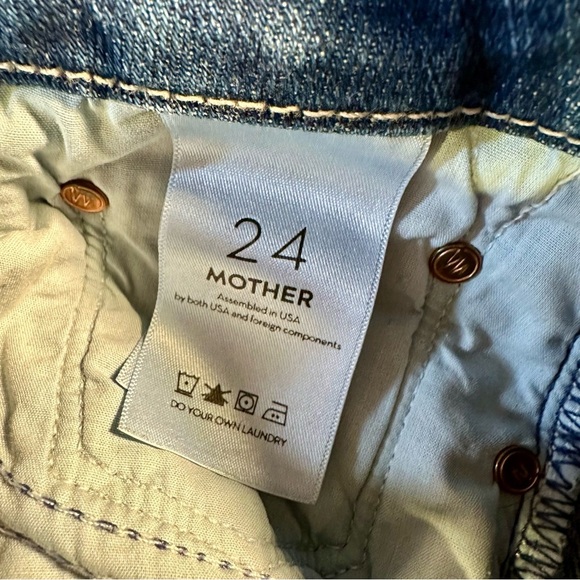 MOTHER Denim ‘The Looker Ankle Fray’ Skinny Jeans in “Right of Passage” Size 24 - Picture 6 of 16